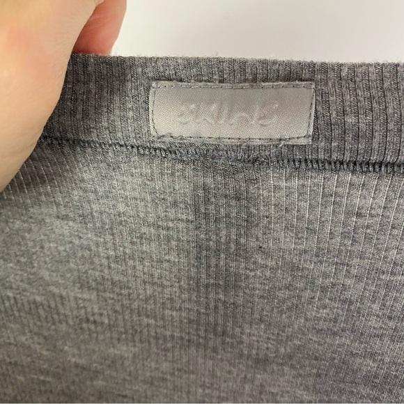 Skims Soft Lounge Button Up Henley Onesie Womens Plus Size 3X Heathered Grey LS - Picture 11 of 16